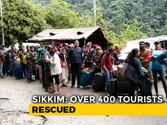 Over 400 Tourists Stranded For 4 Days Evacuated From North Sikkim