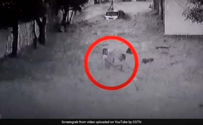 Watch: Man Rescues Two Kids From Flood, Hailed A Hero
