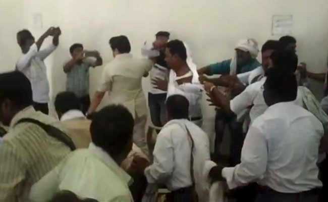 In Video, BSP Workers Attack Leader With Chairs. He Escapes, Somehow