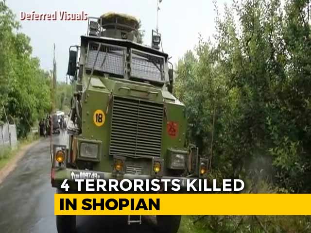 4 Terrorists Shot Dead In Encounter In Jammu And Kashmir's Shopian
