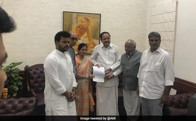TDP Lawmakers Meet Vice President, Challenge Colleagues Merging With BJP