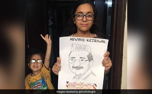 "Wow. So Cute": Arvind Kejriwal Tweets To Schoolgirl Who Made His Sketch