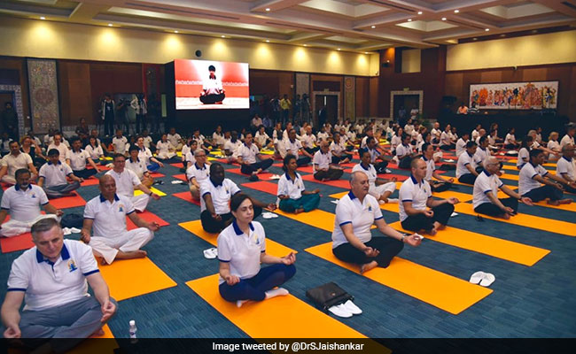 Diplomats Celebrate Yoga Day, S Jaishankar Says Its Growing Reach Evident
