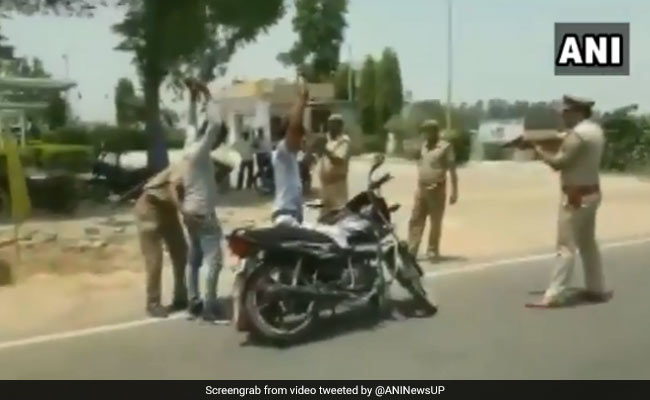 UP Cops' Bizarre Logic As Video Shows Locals Frisked At Gunpoint