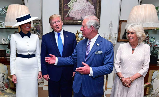 Watch: Prince Charles Jokes In Front Of Donald Trump, Camilla Winks At Cameras