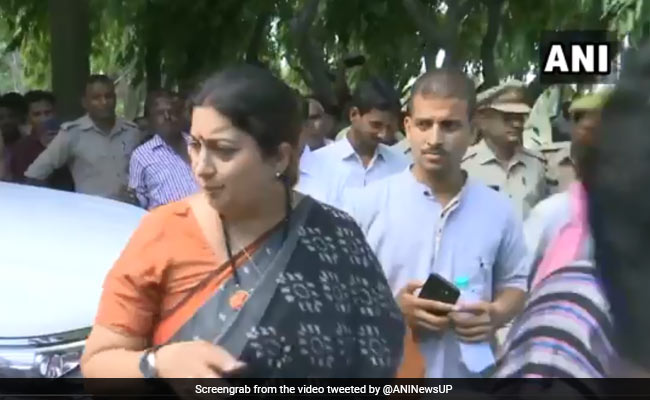 Watch: Smriti Irani Sends Her Convoy Ambulance To Take Woman To Hospital