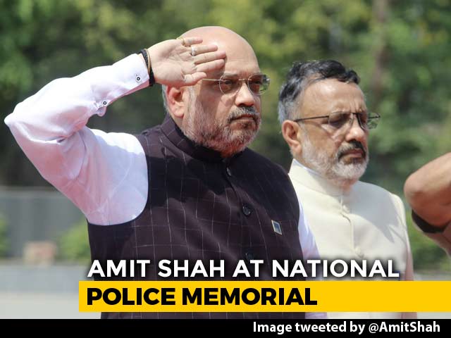 Amit Shah Pays Tribute At National Police Memorial In Delhi