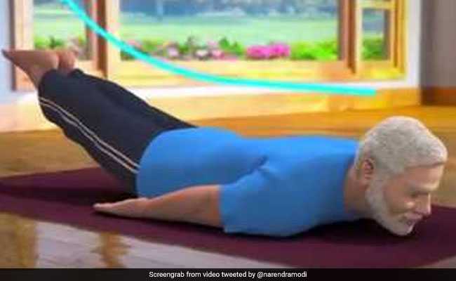 PM Modi Posts New Animated Yoga Video, Explains Benefits Of <i>Shalabhasana</i>