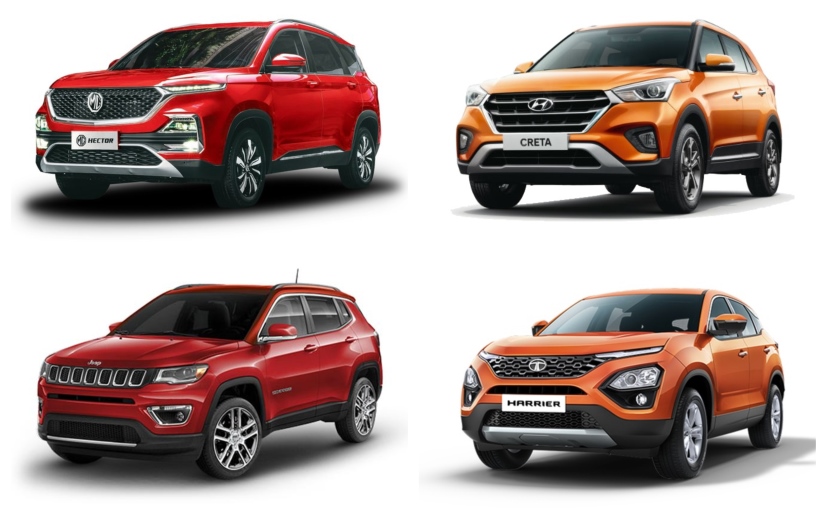 MG Hector vs Hyundai Creta vs Tata Harrier vs Jeep Compass: Price Comparison