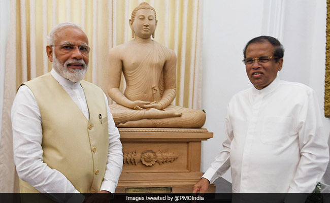 PM Modi Gets Samadhi Buddha Statue As Gift From Lankan President Sirisena