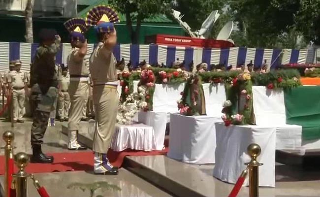 CRPF Pays Tribute To Soldiers Killed In Anantnag Terror Attack