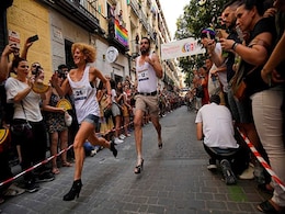 High Heels Race In Spain's Madrid Defies Gravity, Homophobia High Heels Race In Spain's Madrid Defies Gravity, Homophobia