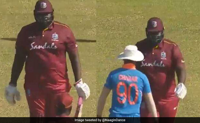 वेस्टइंडीज के 'HULK' को देख घबरा गया भारतीय क्रिकेटर, ऐसे बचा टक्कर से... देखें VIDEO