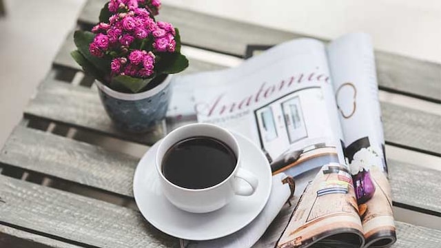 Drink two cups of water for each cup of caffeine to prevent dehydration