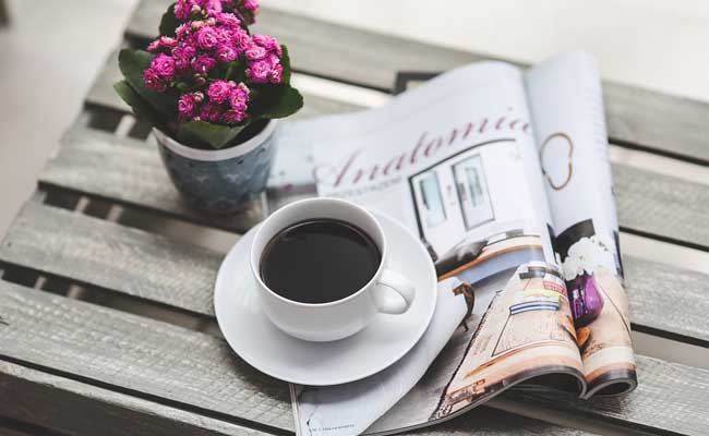 Drink two cups of water for each cup of caffeine to prevent dehydration