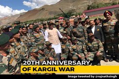 Rajnath Singh Visits Kargil, Will Inaugurate 2 Mountain Bridges In J&K Rajnath Singh Visits Kargil, Will Inaugurate 2 Mountain Bridges In J&K