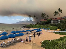 Tourists, Residents Evacuated As Wildfire Spreads At Hawaii's Maui Island Tourists, Residents Evacuated As Wildfire Spreads At Hawaii's Maui Island