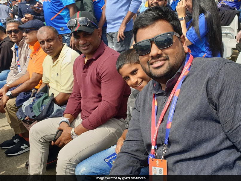 Banned By ICC, Sanath Jayasuriya Watches India vs Sri Lanka Game From Stands Banned By ICC, Sanath Jayasuriya Watches India vs Sri Lanka Game From Stands