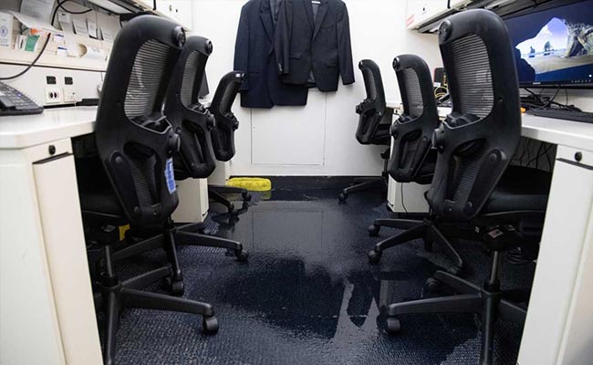 White House Basement Offices Flooded After Heavy Rain In Washington