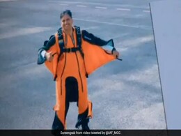 Pilot Does "Wing Suit Skydive" From 8,500 Feet, In A First For Air Force Pilot Does "Wing Suit Skydive" From 8,500 Feet, In A First For Air Force