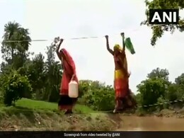 Watch: Residents Of Madhya Pradesh Village Cross River Stream With Ropes Watch: Residents Of Madhya Pradesh Village Cross River Stream With Ropes