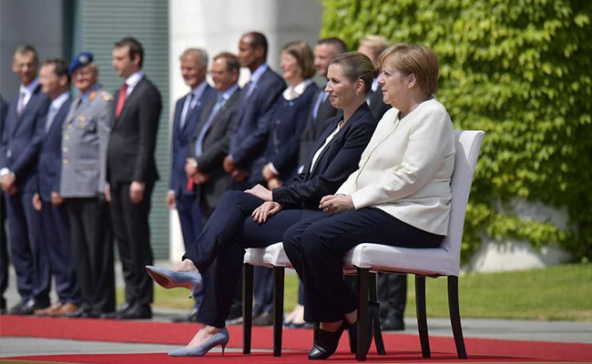 Germany's Angela Merkel Sits Through National Anthems After Shaking Spells