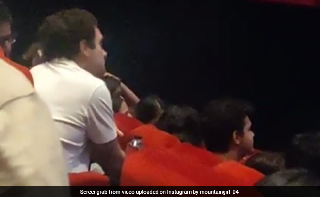 In Viral Video, Rahul Gandhi Seen Watching Movie In Delhi Theatre