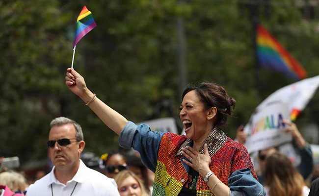 US Senator Kamala Harris Dances At Pride Parade In San Francisco
