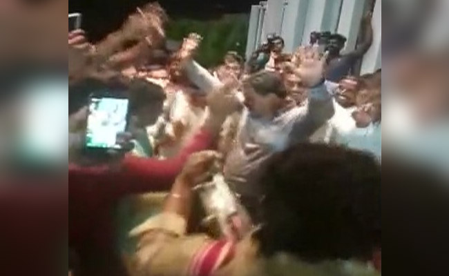 Fireworks Outside Bengaluru Hotel, BJP Lawmaker Dances After Trust Vote