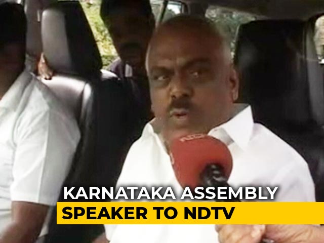 "It Depends": Karnataka Speaker On Deciding Resignations Of Rebel Lawmakers Today