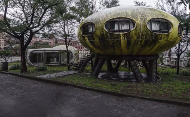 Believed To Be Haunted, This Abandoned Town Has Houses Shaped Like UFOs