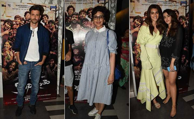 Hrithik Roshan Invites Sonali Bendre, Kriti Sanon And Others To <I>Super 30</i> Screening. See Pics
