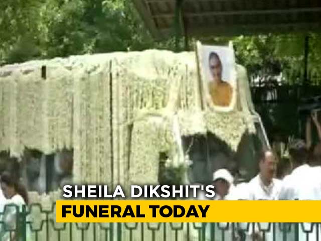 Sheila Dikshit's Body Brought To Congress Office; Last Rites Later Today