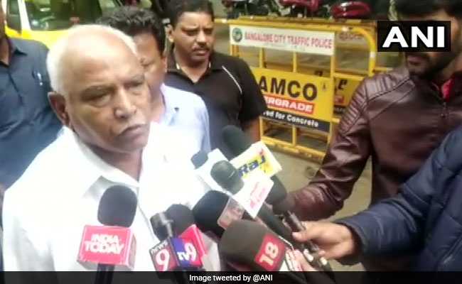 BS Yeddyurappa Sits On Dharna Outside Karnataka Vidhana Soudha