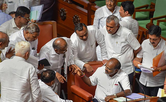 BJP Workers Celebrate After Party Gets 105 Votes In Floor Test: Highlights