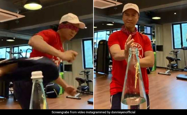 Donnie Yen Nails #BottleCapChallenge Blindfolded. "Winner," Says Internet