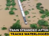 Video : Watch: Air Force Helicopter Flies Over Stranded Train Near Mumbai