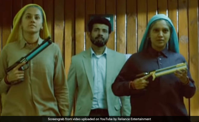 <I>Saand Ki Aankh</i> Teaser: Taapsee Pannu, Bhumi Pednekar Hit Bullseye With Daredevil Swag
