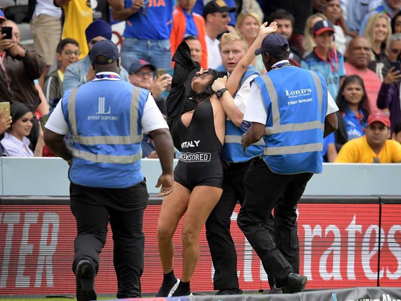 Scantily Clad Pitch Invader Foiled At Cricket World Cup Final