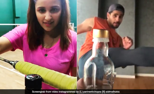 Trending: Parineeti Chopra And Siddharth Malhotra's Bottle Cap Challenge Videos Come With A <i>Jabariya Jodi</i> Twist