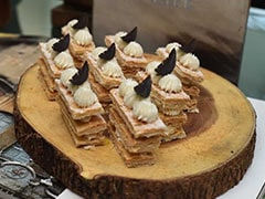 White Chocolate Mango Mousse With Lychee Custard