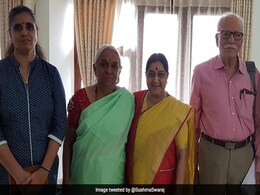 Sushma Swaraj Meets Kulbhushan Jadhav's Family Sushma Swaraj Meets Kulbhushan Jadhav's Family