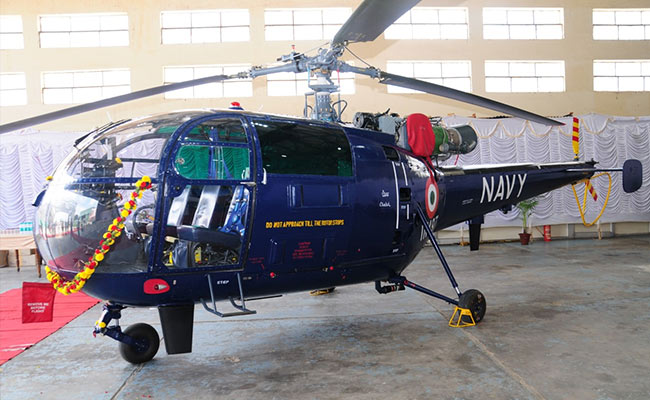 HAL Delivers Chetak Helicopter To Indian Navy