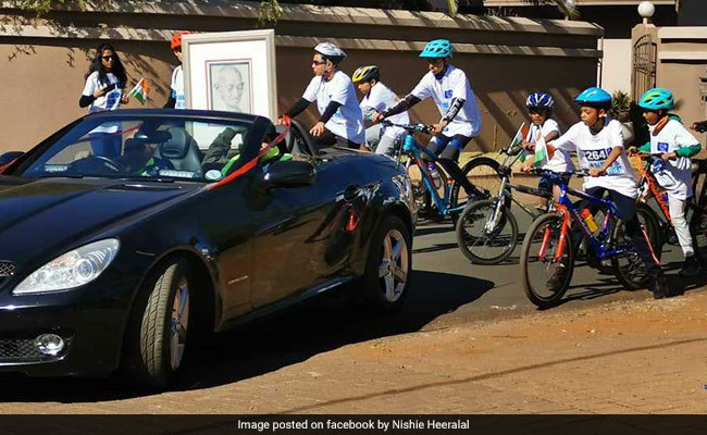 Cycle Rally In South Africa To Celebrate Mahatama Gandhi's Birth Anniversary