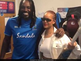Watch: Chris Gayle Meets Pop Star Rihanna In West Indies Dressing Room Watch: Chris Gayle Meets Pop Star Rihanna In West Indies Dressing Room