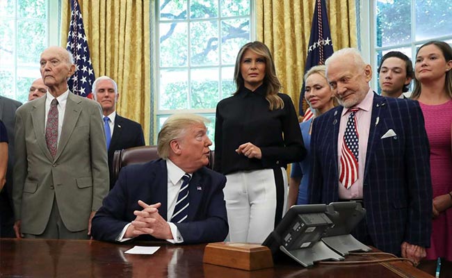 "Who Knows Better..": Trump Pits NASA Chief Against First Astronauts On Moon