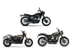 Kawasaki W800 vs Triumph Street Twin vs Harley-Davidson Street Rod: Spec Comparison