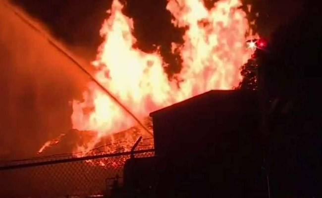 Watch: 45,000 Barrels Of Whiskey On Fire At Warehouse, Spills Into River