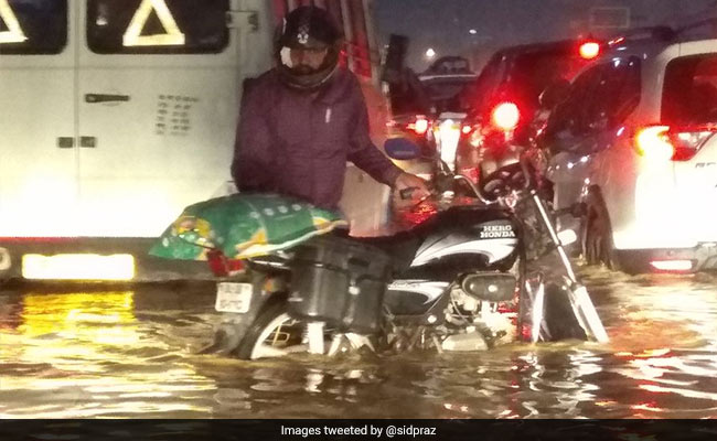 Heavy Rain Leads To Waterlogging, Hour-Long Traffic Jams In Gurgaon
