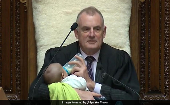 "A VIP Took Chair With Me": New Zealand Speaker Posts Pic Feeding Baby
